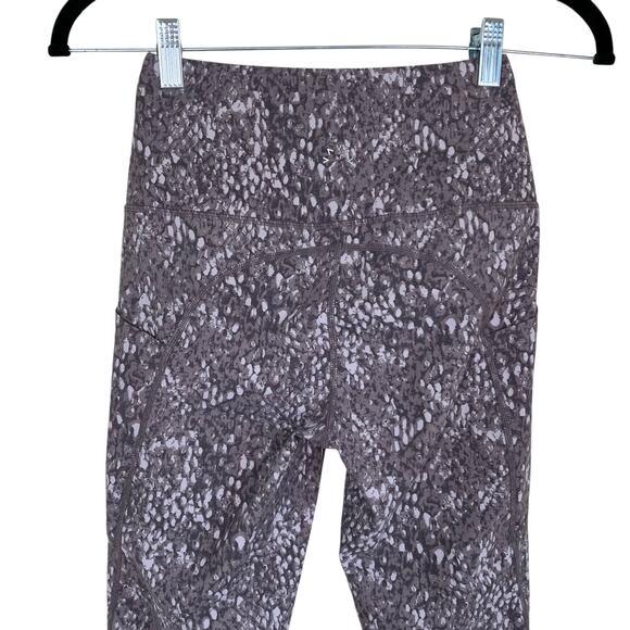 VARLEY Sz S Let's Go Leggings High-Rise Pocket Shadow Blush Snakeskin Print - Picture 6 of 16